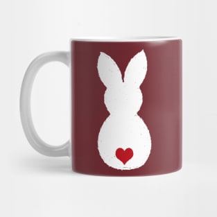 Cute Easter Bunny with Love Heart Hearts Sweet Mug